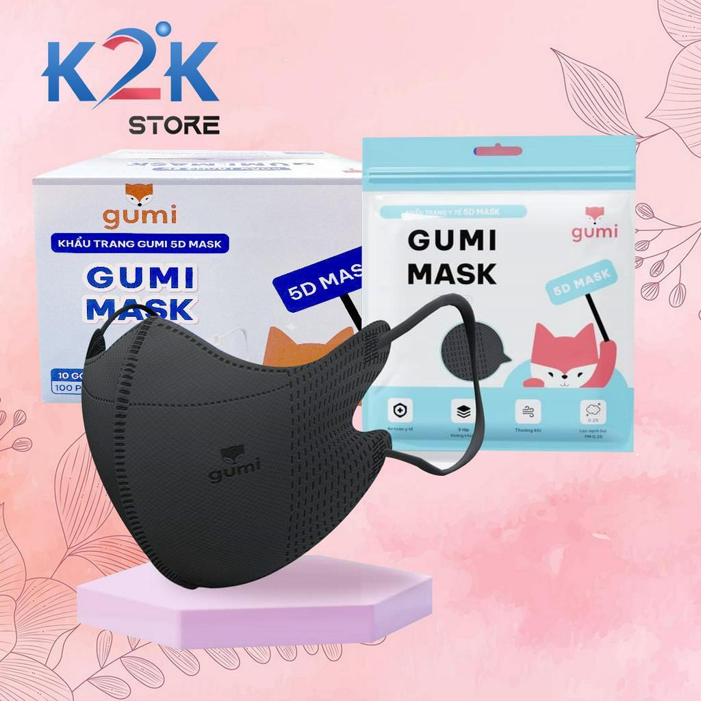 Khẩu Trang 5D - Khẩu Trang 3 Lớp  Cao Cấp Chính Hãng GUMI