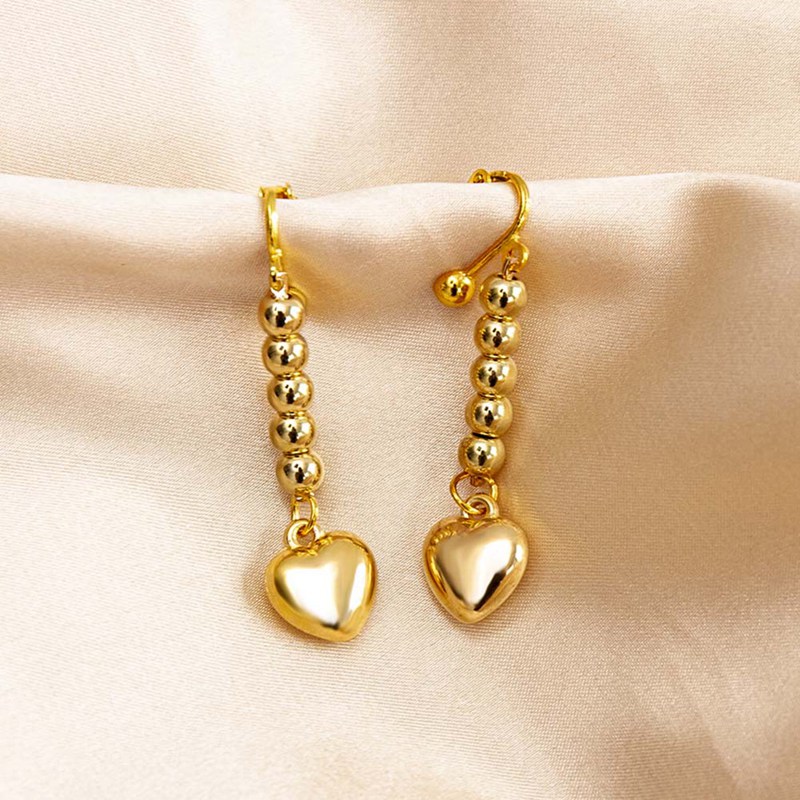 Tmdbyx Set 1 Đôi Khuyên Tai Hình Trái Tim Phối Chữ Hiska Thời Trang