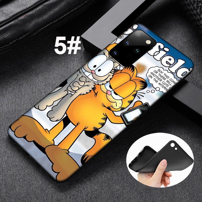 Samsung Galaxy S10 S9 S8 Plus S6 S7 Edge S10+ S9+ S8+ Soft Silicone Cover Phone Case Casing GR25 Cartoon Garfield cat