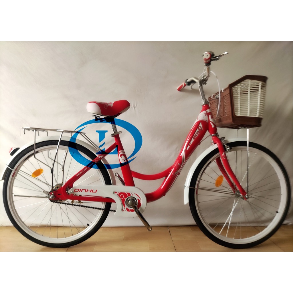 XE ĐẠP 24 INCH NỮ DINHU MÀU TÍM - LHệ Gian Hàng để nhận KM Ạ