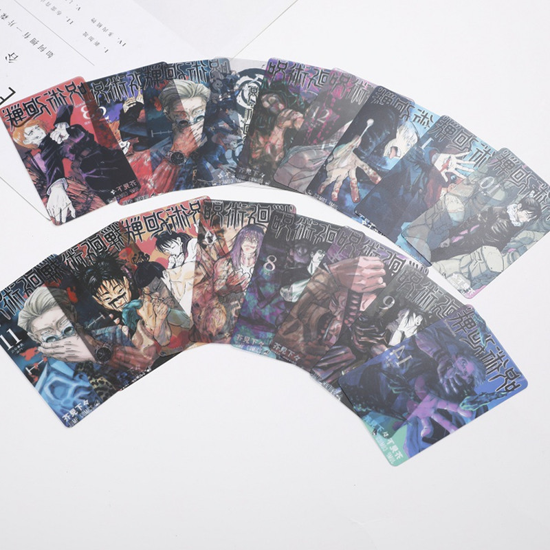 16 Pcs/set Jujutsu Kaisen PVC Photo Card Transparent Card Thẻ Nhân Vật Anime