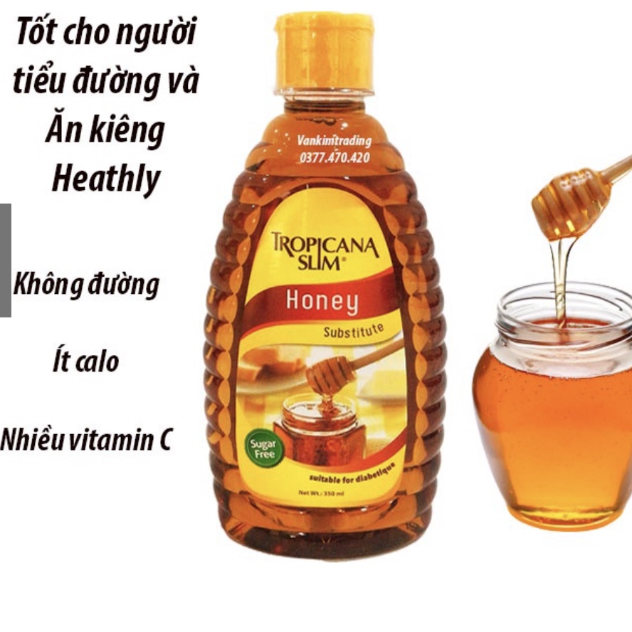 Mật ong ăn kiêng không đường/tách đường Tropicana Slim Honey sugar free 350ml eatclean eat clean