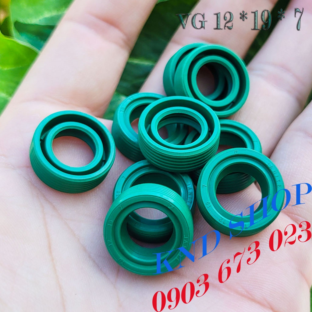 Phốt chặn dầu  và chặn bụi trục cơ máy bơm piston TG 12*19*5 và VG 12*19*7, phụ tùng xe máy và máy bơm nước