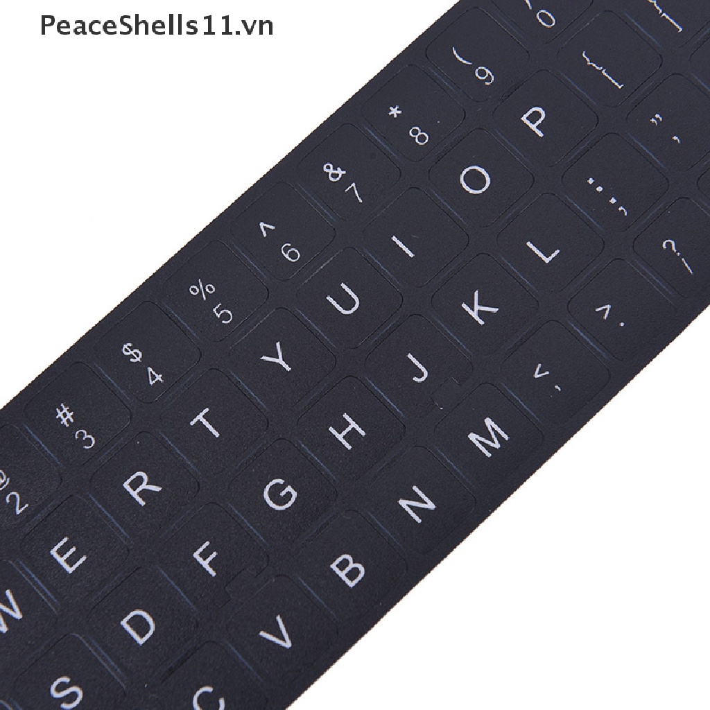 Miếng Dán Thay Thế Bàn Phím Chữ Tiếng Anh Màu Trắng Đen Cho PC / Laptop