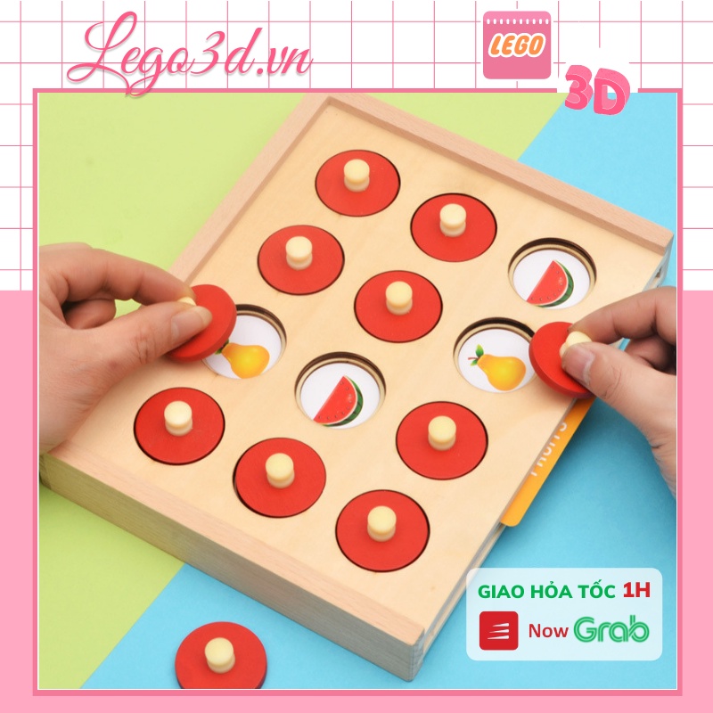 Đồ Chơi Trí Tuệ Gỗ Lật Hình Tìm Cặp Giống Nhau Rèn Luyện Trí Nhớ Và Khả Năng Quan Sát Cho Bé