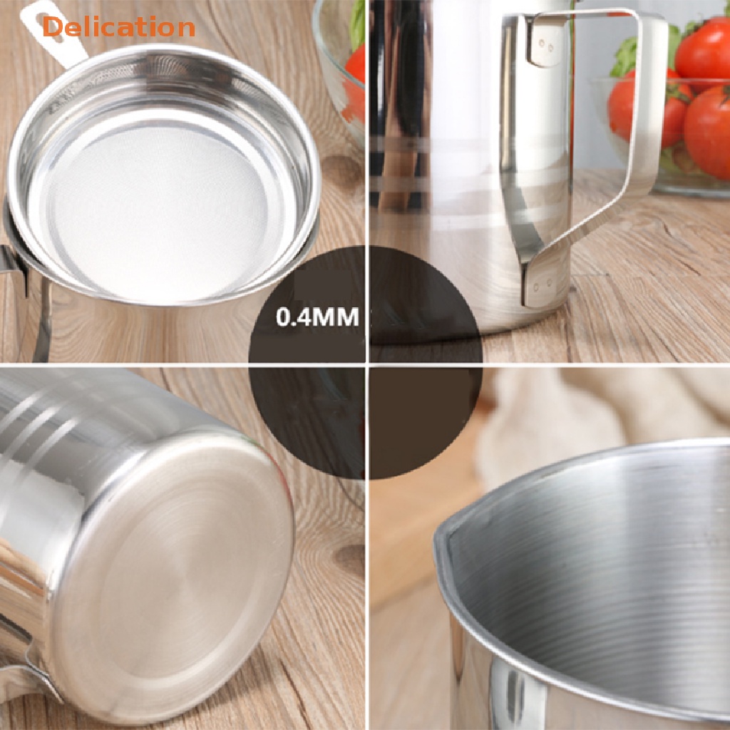 Bình Đựng Dầu Ăn Bằng Thép Không Gỉ 1.3L Kèm Đồ Lọc Mỡ Tiện Dụng