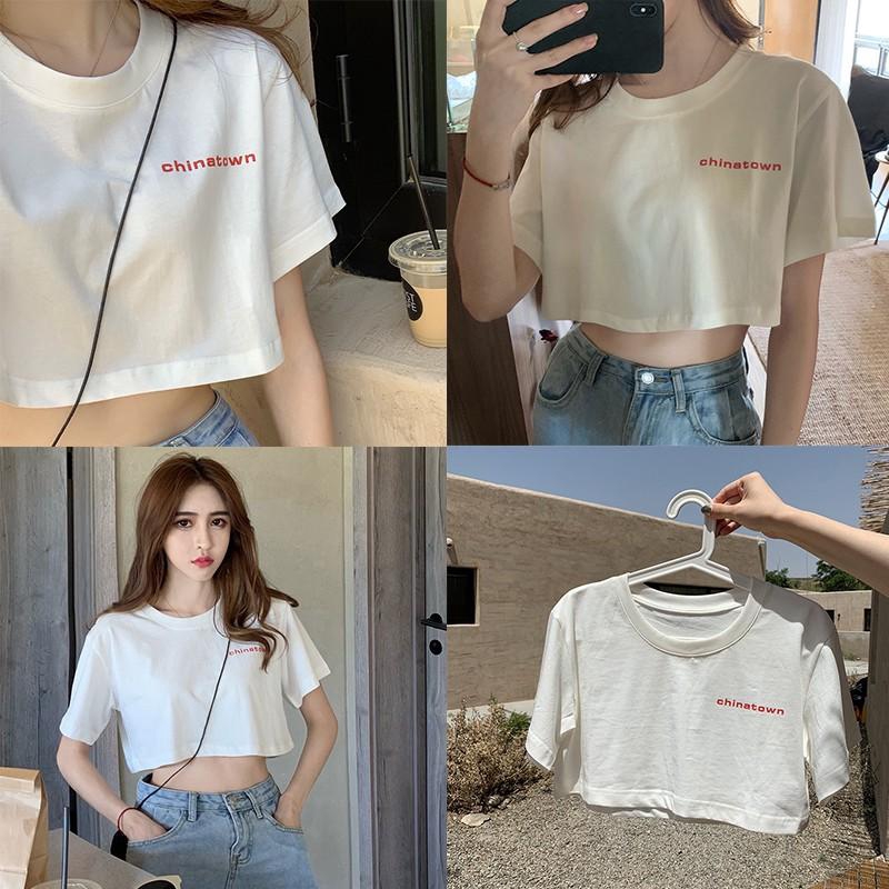 Áo Thun Tay Ngắn Cổ Tròn Thời Trang Hàn Quốc Đơn Giản