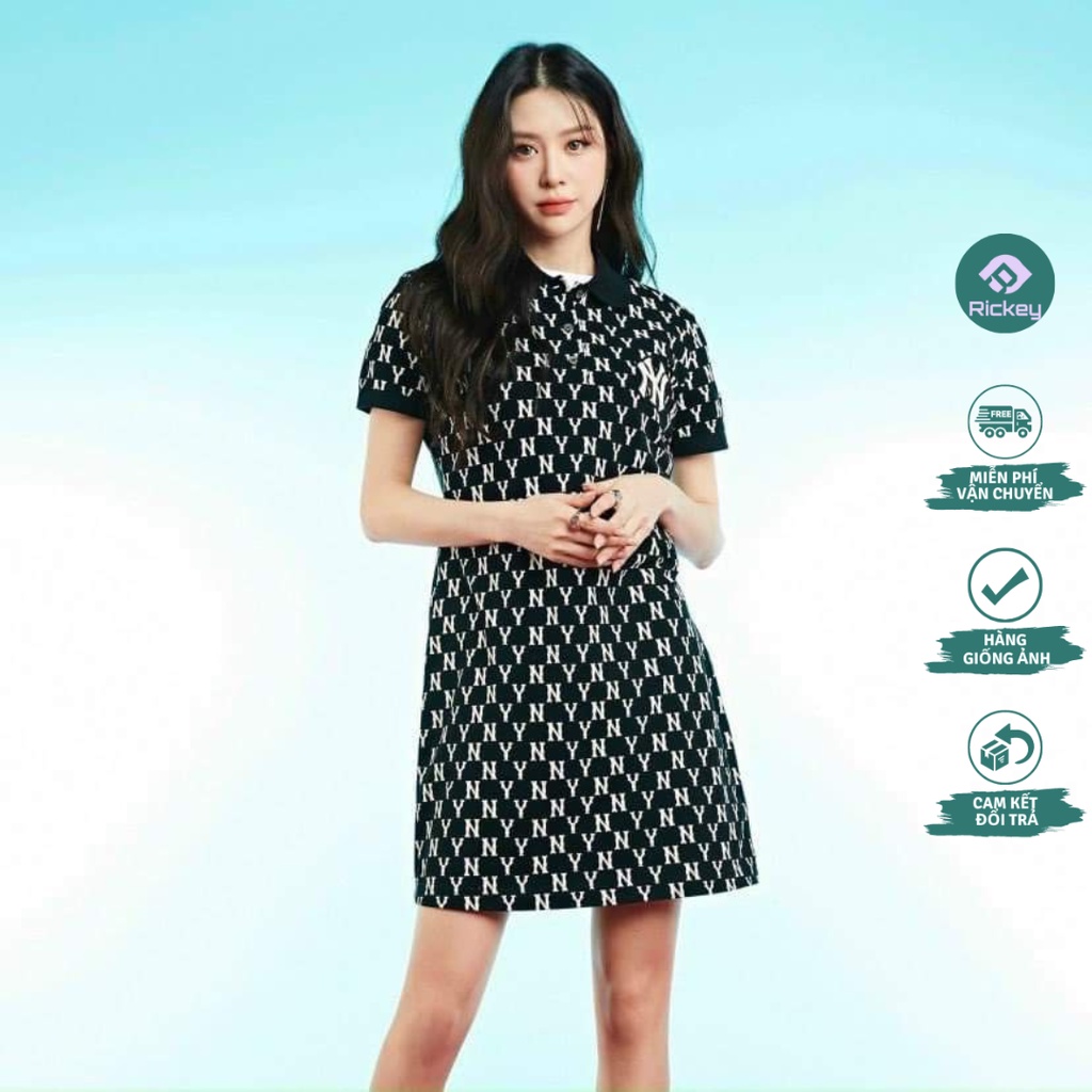 Đầm Suông Polo ML.B Hàng VNXK, 100% Cotton Dày Dặn, Giữ Form Tốt, 3 màu Đen Trắng Xanh