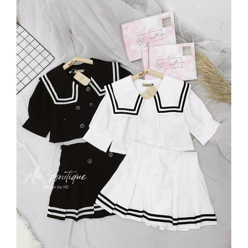 Set váy thuỷ thủ bao gồm váy và aks🌱🌱🌱l/n