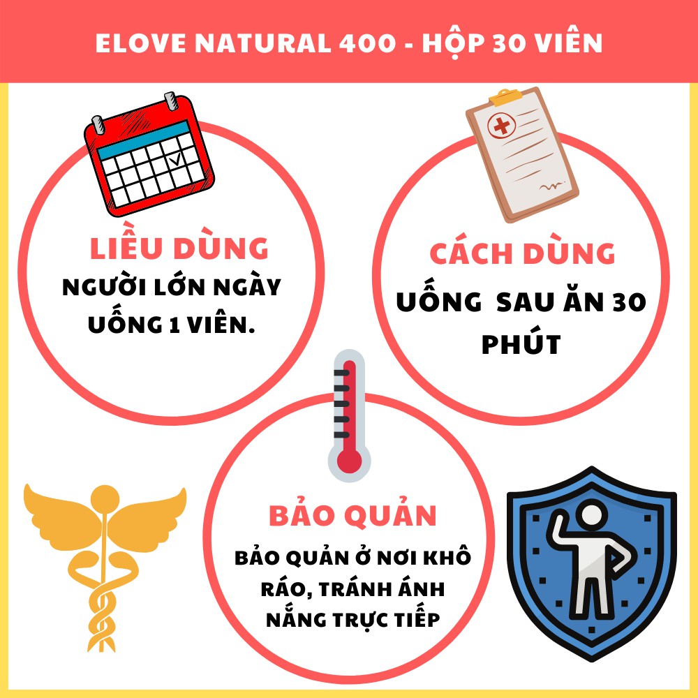 Elove Natural 400, Hỗ trợ chống oxy hóa, hạn chế lão hóa da Tín Tâm shop