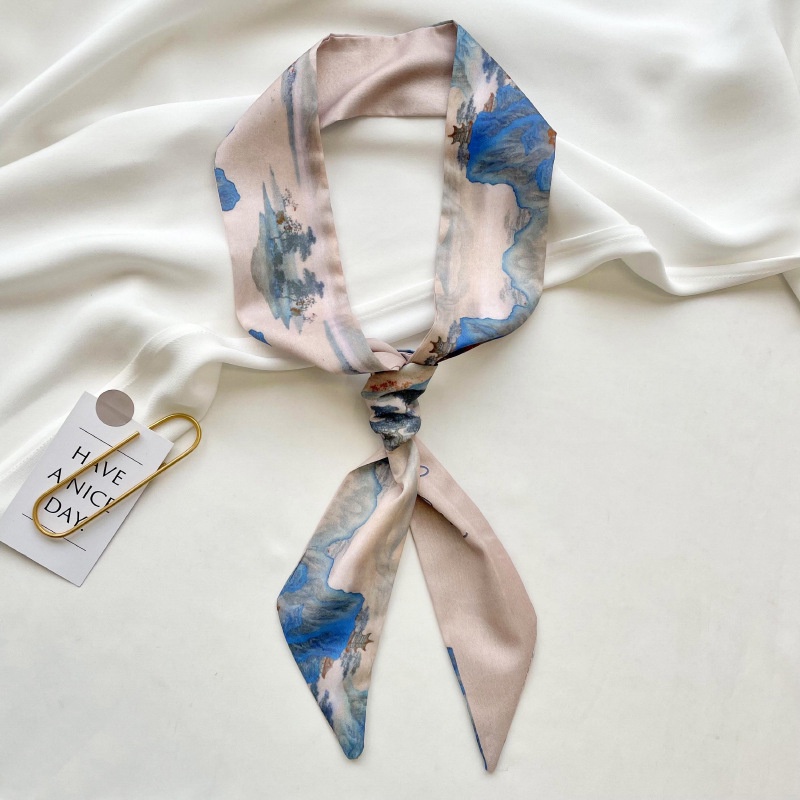 Khăn Lụa Satin Buộc Tóc Thắt Nơ Và Nơ Thời Trang Hàn Quốc Trang Trí Túi Xách
