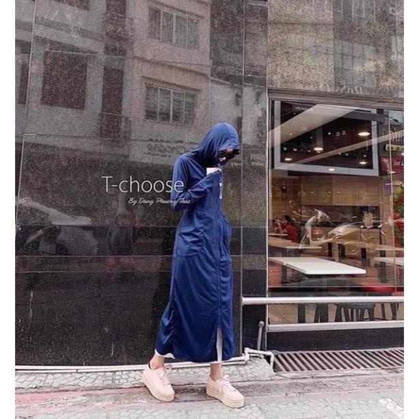 Xả SALE Áo Choàng Chống Nắng Nữ - Áo Chống Nắng Nữ Toàn Thân Vải Thông Hơi Dáng Dài Chống Tia UV - FreeSize dưới 75kg | BigBuy360 - bigbuy360.vn
