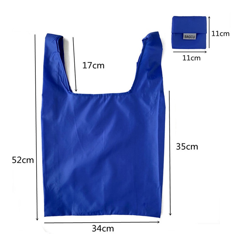Túi Xách Mua Sắm Bằng Nylon Có Thể Gấp Gọn Bảo Vệ Môi Trường Màu Sắc Ngẫu Nhiên