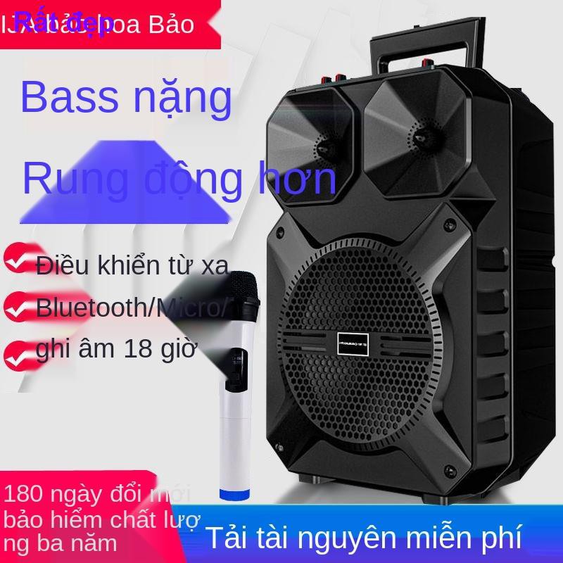 tai nghe bộ sạc dự phòng bộ sạcâm thanh vũ đài vuông Huabao loa siêu trầm bluetooth lượng cao ngoài trời công suất