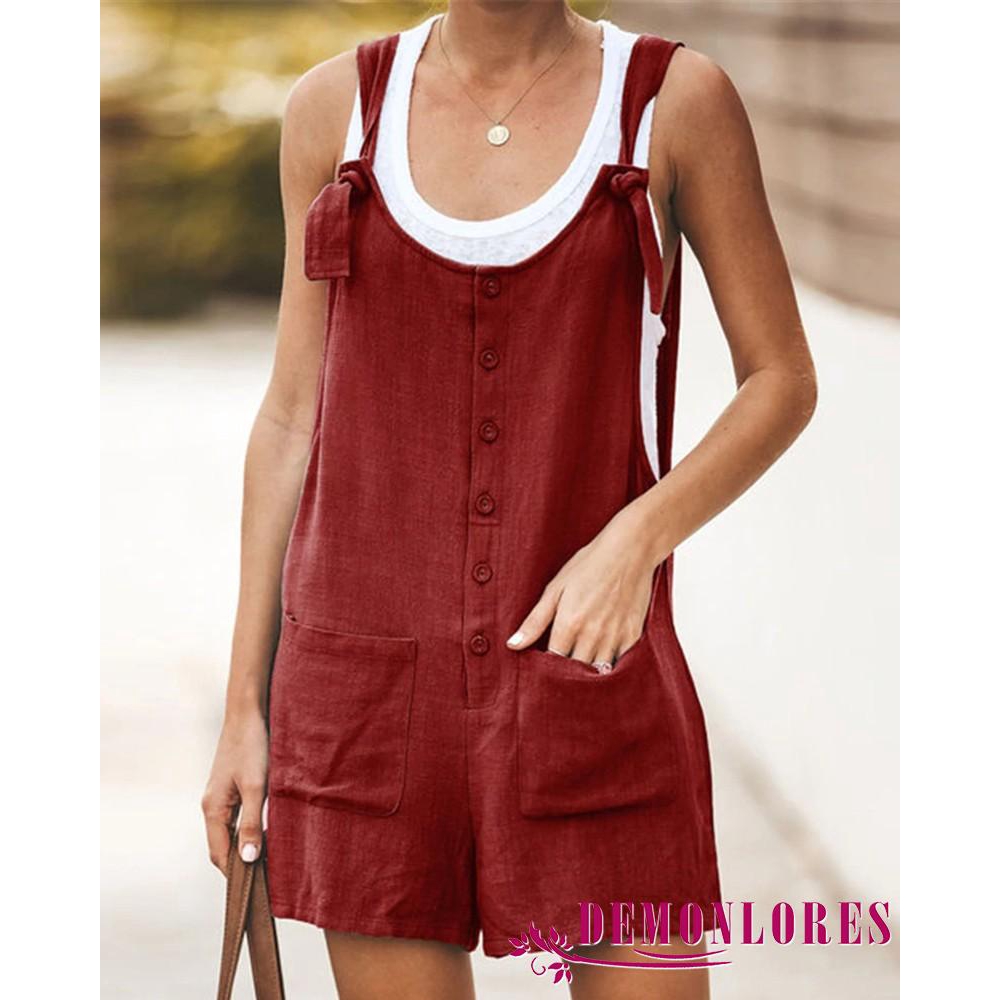 Áo liền quần ngắn hai dây hợp thời trang cho nữ