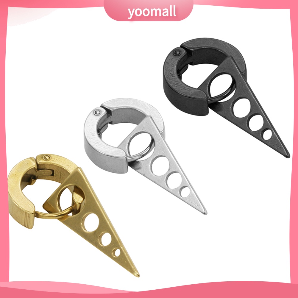 Kẹp tóc thép không gỉ hình chóp nhọn cá tính cho nam nữ