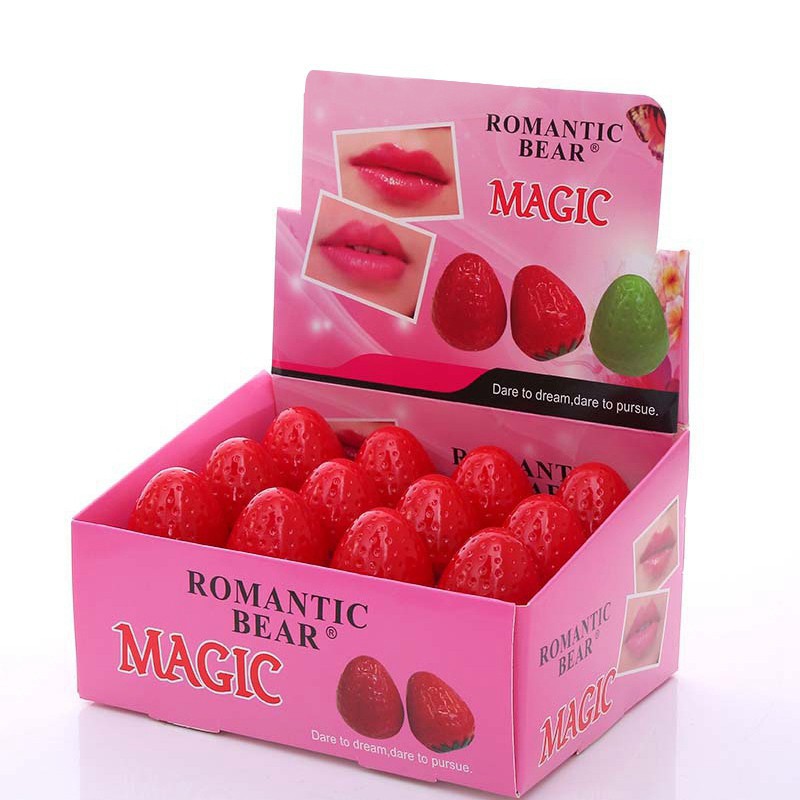 ROMANTIC BEAR Son dưỡng dâu tây cấp ẩm chống khô môi chăm sóc dưỡng môi | BigBuy360 - bigbuy360.vn
