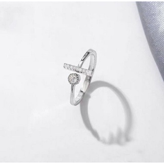 Nhẫn bạc nữ jemmia viền hở đơn giản - jm4186