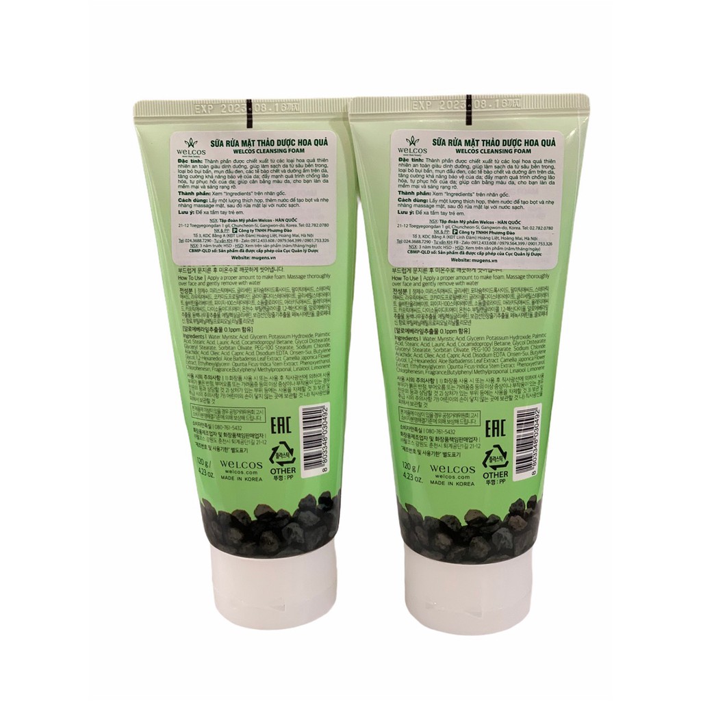 Sữa rửa mặt nha đam cho da dầu, da mụn, da nhay cảm chính hãng hàn quốc cs98