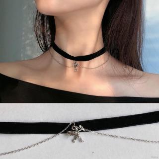 Vòng Cổ Choker 2 Lớp Mặt Hình Cây Thánh Giá Thời Trang Cho Nữ