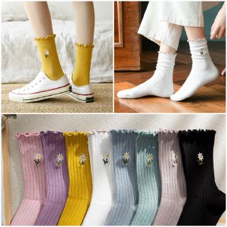 Vớ nữ thêu hình hoa cúc đáng yêu