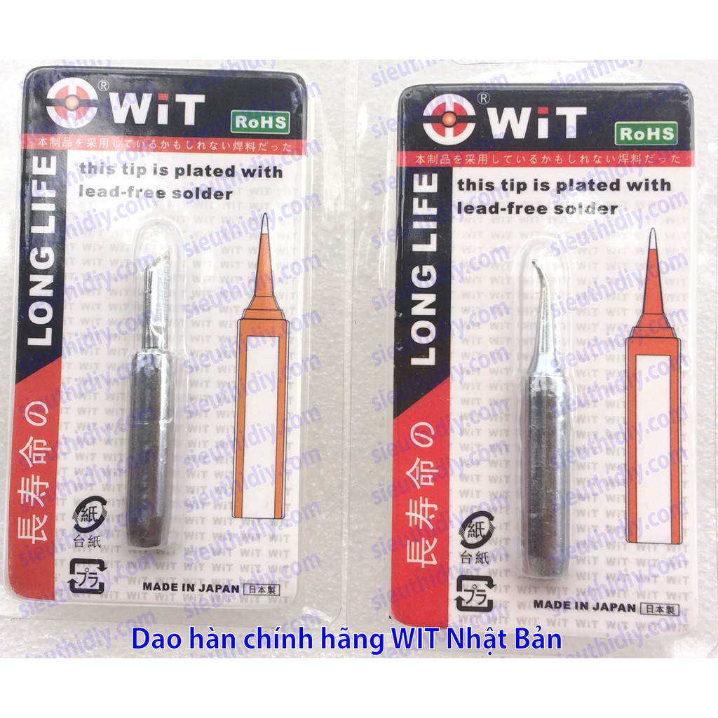 Đầu dao trạm hàn chính hãng WiT Nhật Bản cho máy 936, 937