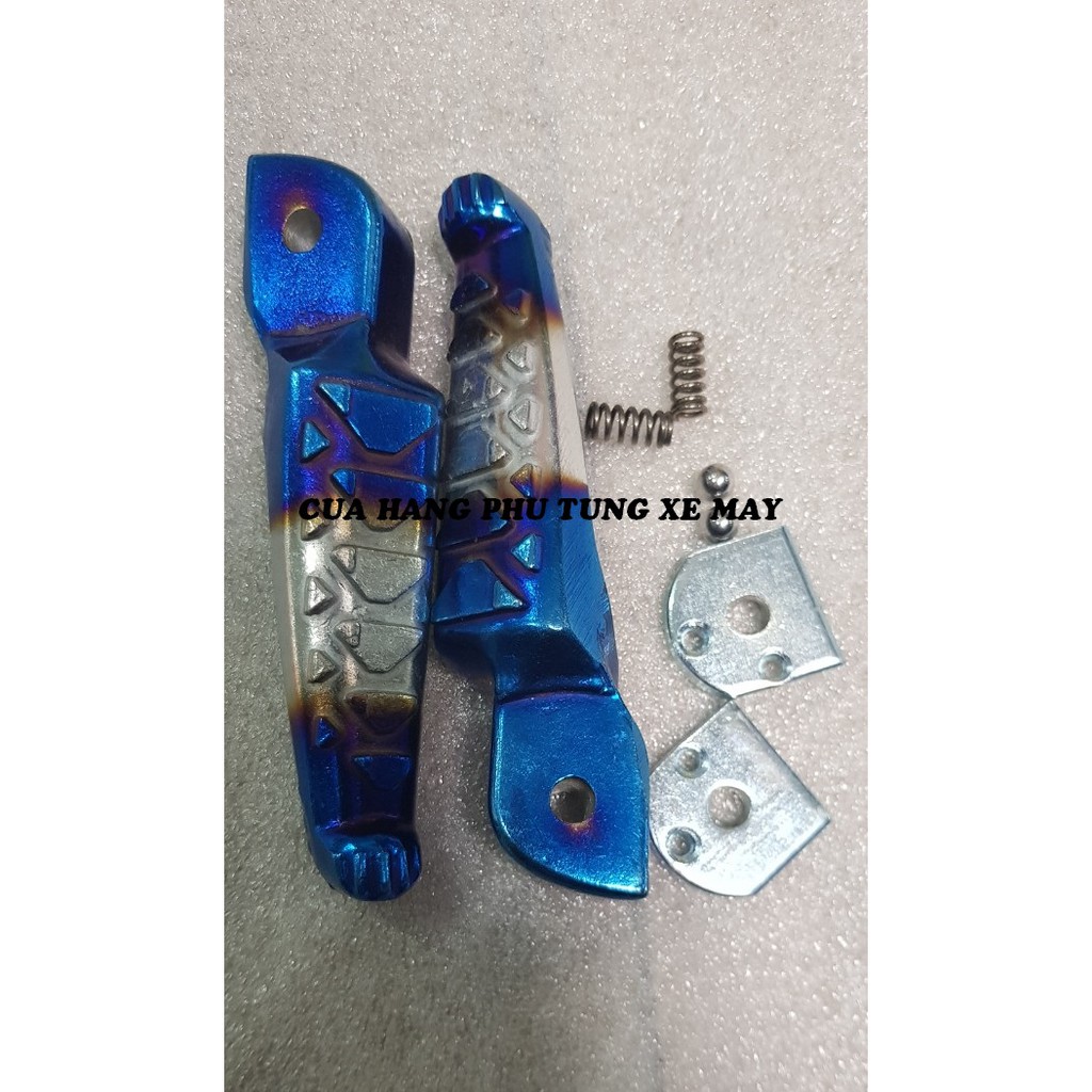 Gác chân kiểu cá sấu xi titan cho các loại xe - 1 cặp