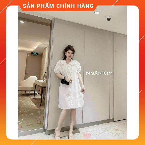 Đầm bầu , váy bầu dáng xuông tiểu thư, Chất Thô Mềm Hàn Quốc thấm hút mồ hôi ,freesize từ 45kg -68kg