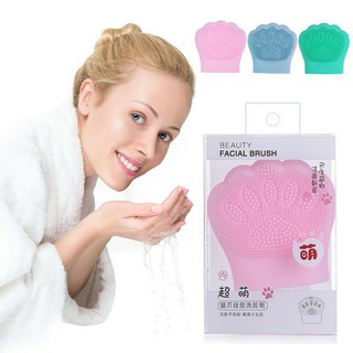 Miếng silicon rửa mặt hình móng vuốt mèo.
