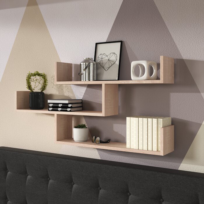 Kệ treo tường giá sách treo tường chữ U Decor trang trí nhà cửa hiện đại Kệ gỗ như hình tiện dung