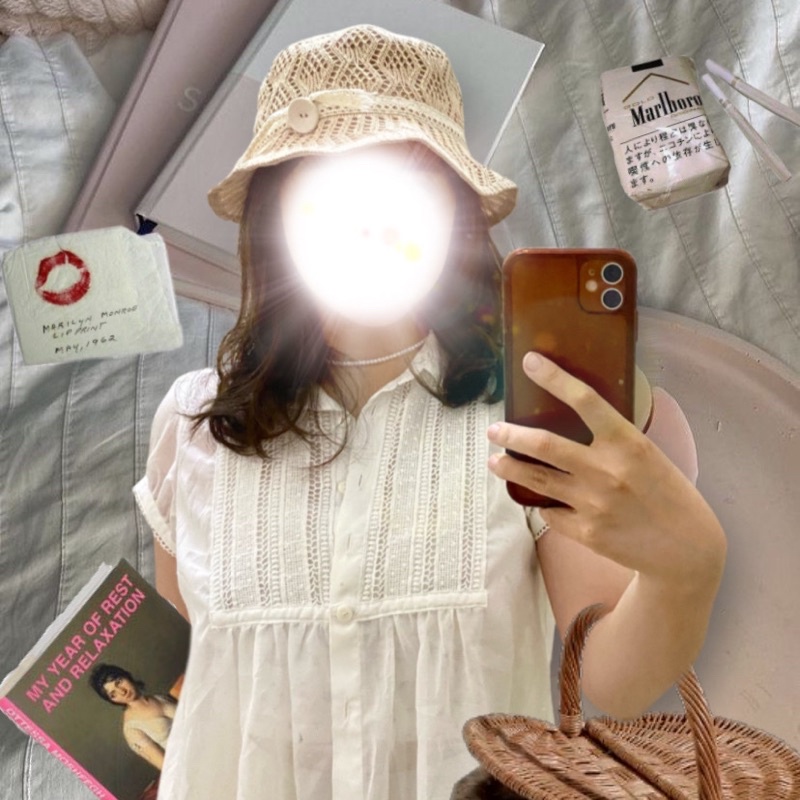 Nón bucket Nhật 2hand cute coquette vintage cottagecore