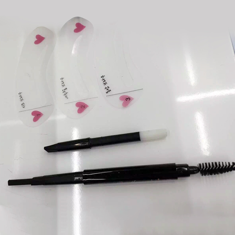 (Hàng Mới Về) Bút Chì Kẻ Lông Mày Hai Đầu Tự Động Kháng Nước Kèm Khuôn + Thẻ Lông Mày | BigBuy360 - bigbuy360.vn