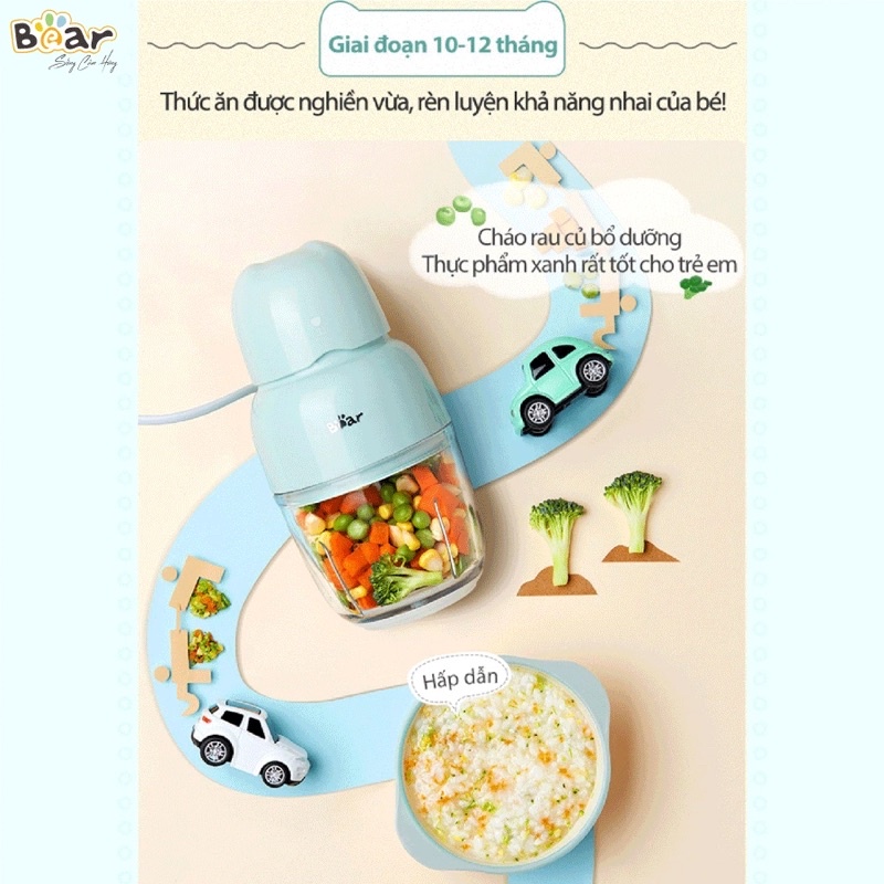 MÁY XAY ĐA NĂNG BEAR 0,3L; 0,6L CAO CẤP CHO BÉ ĂN DẶM