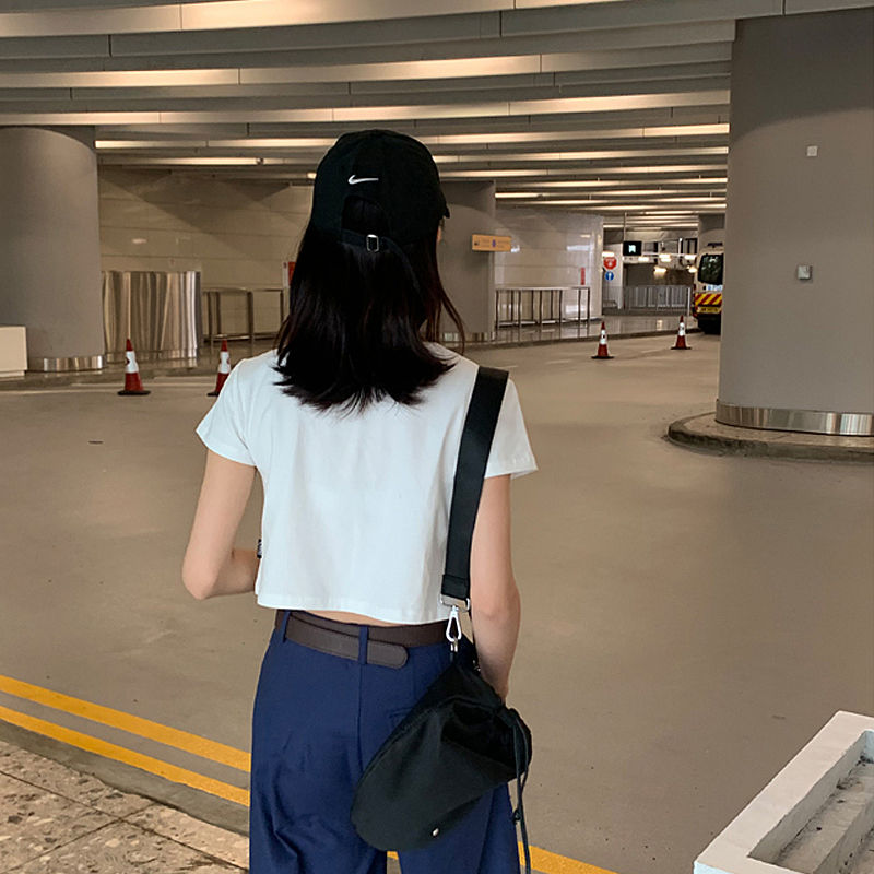 BH Áo Croptop Phối Dây Thắt Phong Cách Retro Hàn Quốc