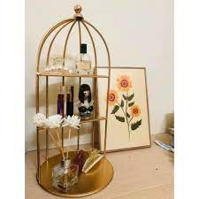 Kệ mỹ phẩm - Kệ mĩ phẩm lồng chim 3 Tầng Decor sang chảnh