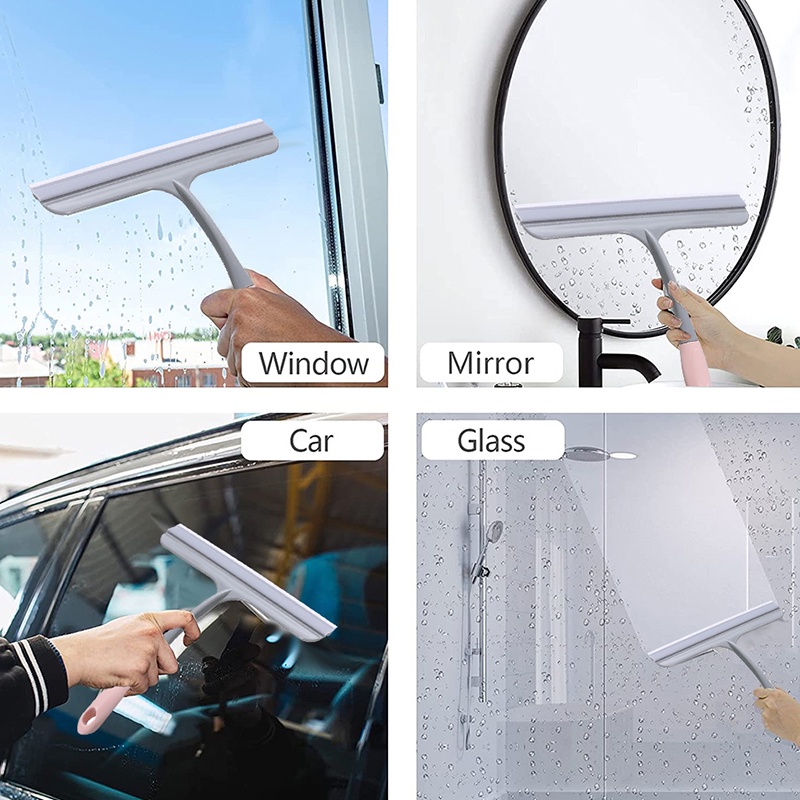 (Meteorite) Non-slip TPR Silicone Mirror Glass Traceless Wiper/ Home Multifunction Window Countertop Water Scraper/ Bathroom Tiles Cleaning  Tool