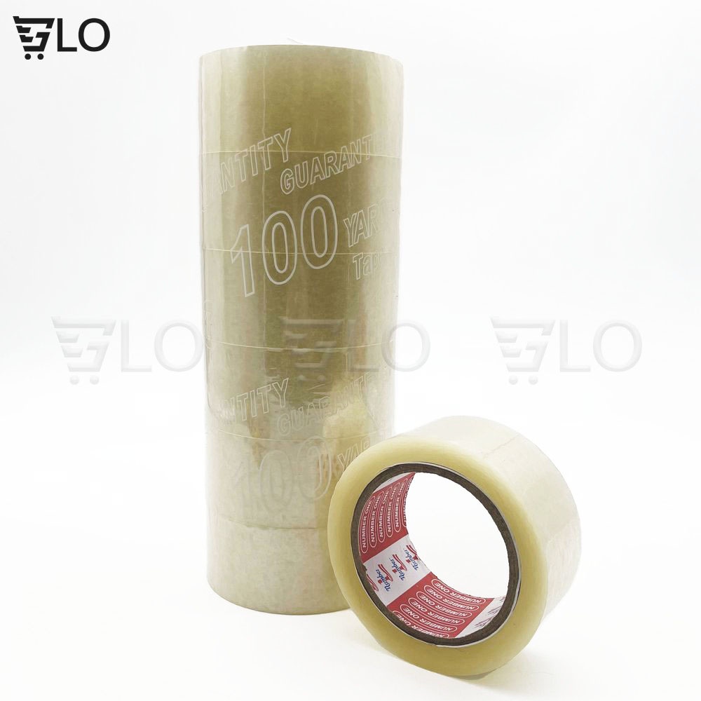 Combo 6 Cuộn Băng Keo 100 Yards(Trong, Đục)