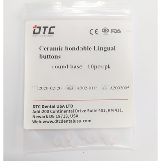 [Chính hãng]  Set 10 button sứ, button chỉnh nha (Ceramic Bondable Lingual Button)_DTC