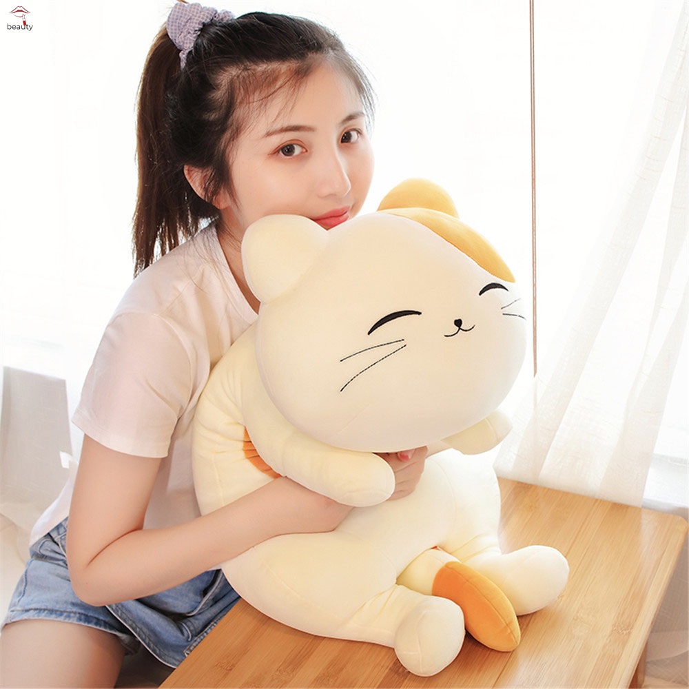 Gối Ôm Nhồi Bông Mềm Mại Hình Mèo Dễ Thương 40/50/60cm