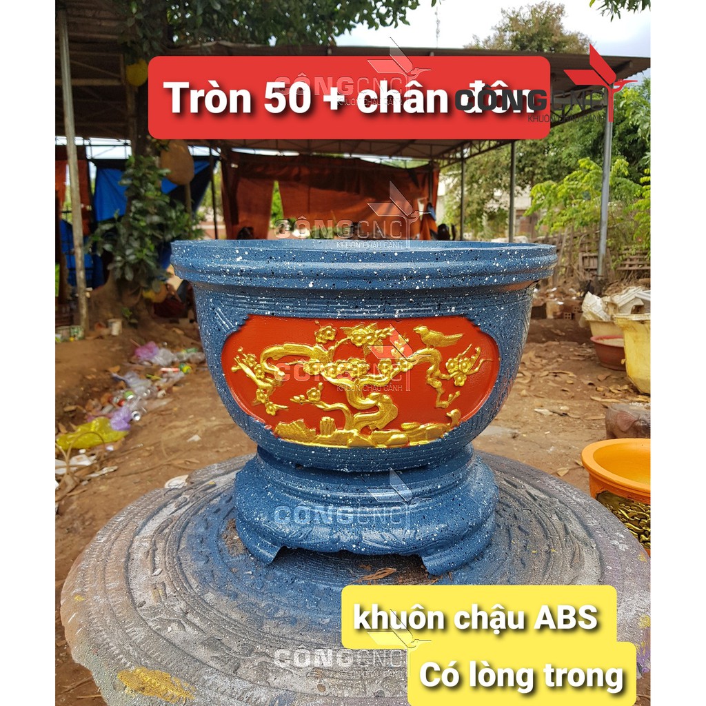 Khuôn Chậu Cảnh ABS, Khuôn Chậu Tròn 50 và đôn