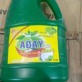 nước rửa chén tinh chất chanh Abay can 1.6kg hàng công ty