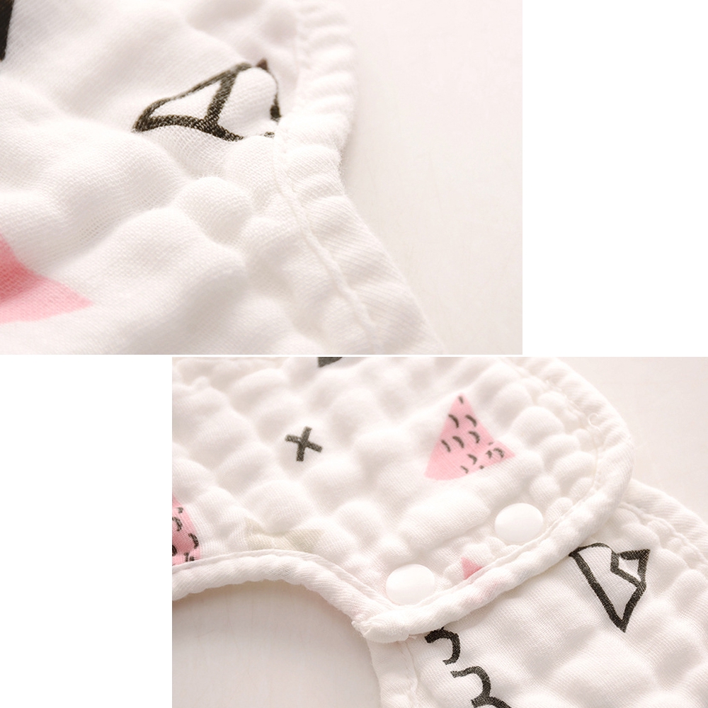 2 yếm bandana cotton siêu mềm và thấm hút xoay 360 độ cho bé trai bé gái