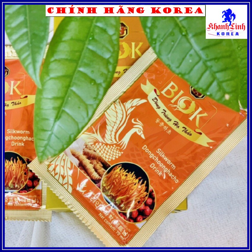 Nước đông trùng hạ thảo Biok hàn quốc, hộp 30 gói - Tăng đề kháng, giảm stress, phòng ung thư - khanhlinh