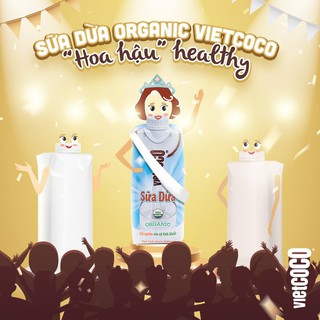 1 Thùng (12 lon)  Sữa Dừa Organic Vietcoco - 500ml