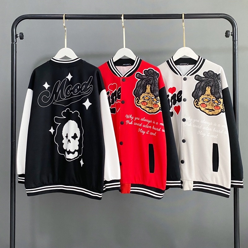 Áo khoác bomber nam nữ in hình unisex full 2 mặt
