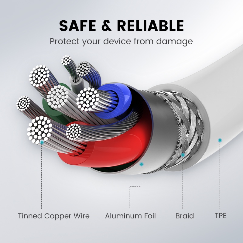 Dây cáp sạc nhanh DLLENCASE A316 chip 2A đồng chất lượng cao 1m 150 dành cho điện thoại