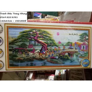 Tranh đính đá Vinh Quy Bái Tổ Y8052 180x85cm