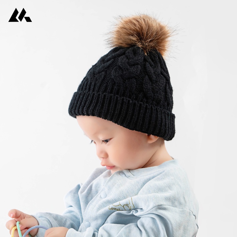 Mũ len vặn thừng cho bé từ 0 - 2 tuổi, mềm mại và ấm áp cho mùa đông - Nalita shop