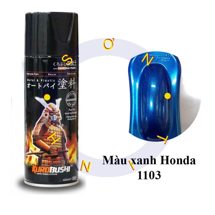 Chai sơn màu xanh da trời 1103 Sơn xịt Samurai