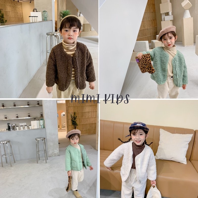 Áo khoác lông cừu cao cấp cho bé Mimi Kids AK01